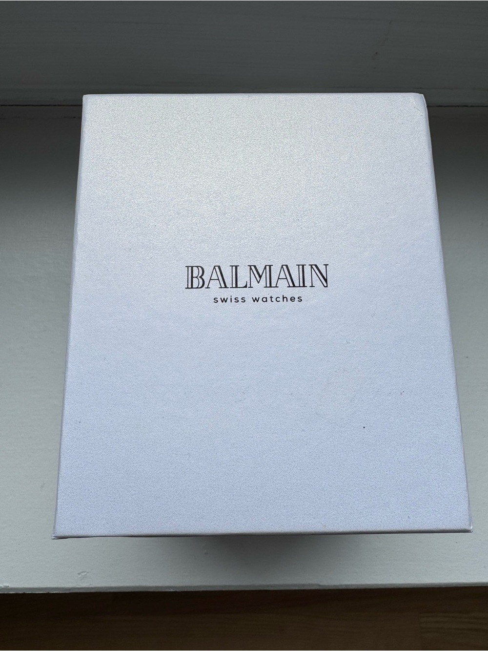 Balmain White-Silver Watch Box with Logo